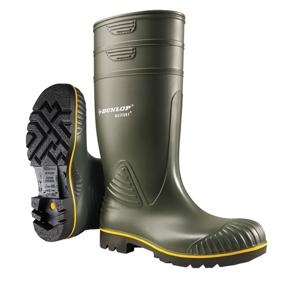 Dunlop Acifort Heavy Duty Yellow Line Agricultural Wellingtons