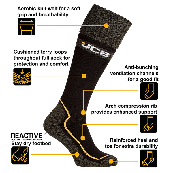 JCB Workwear Pro Tech Wellington Socks