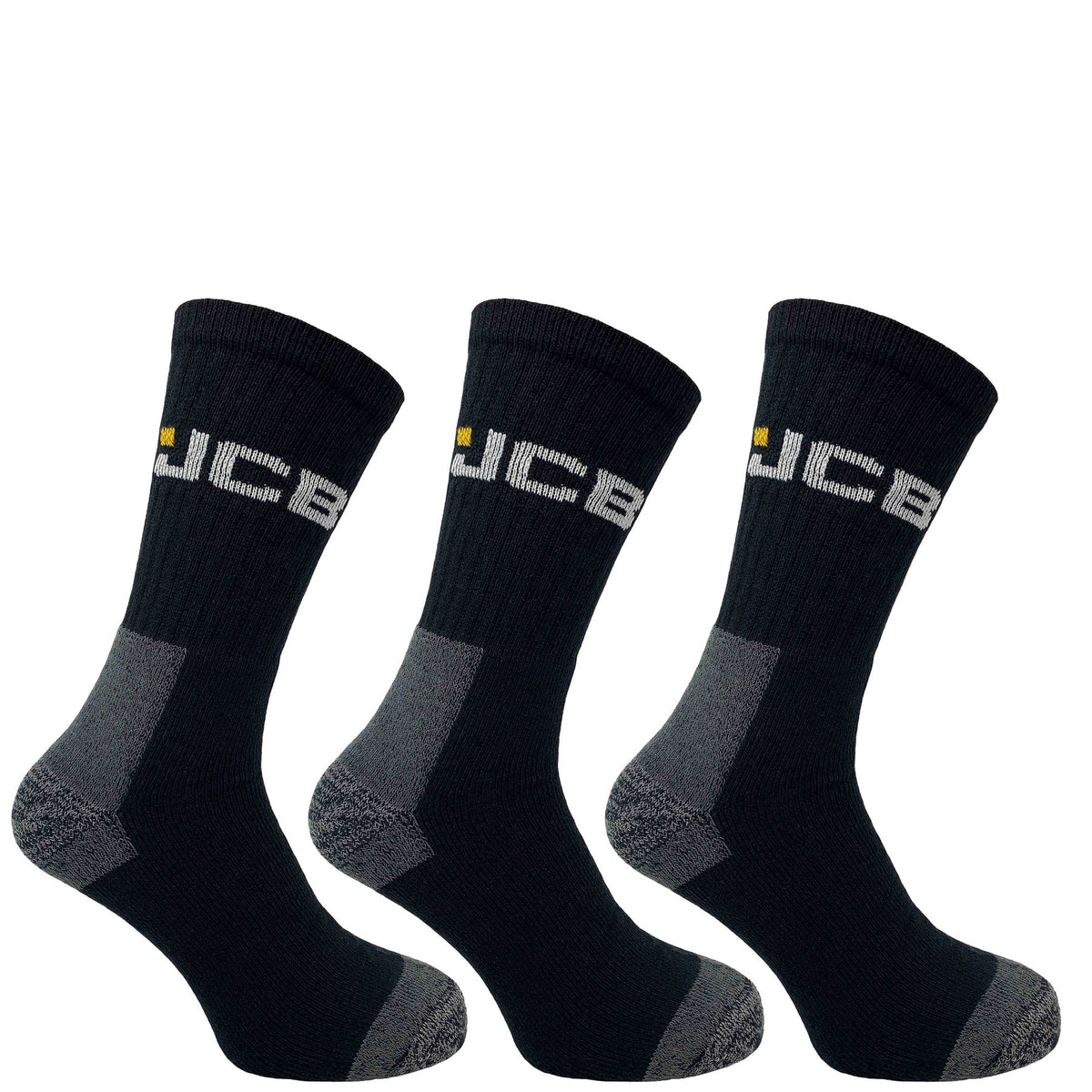 JCB Workwear Work Socks with Added Elastane (3 Pack)