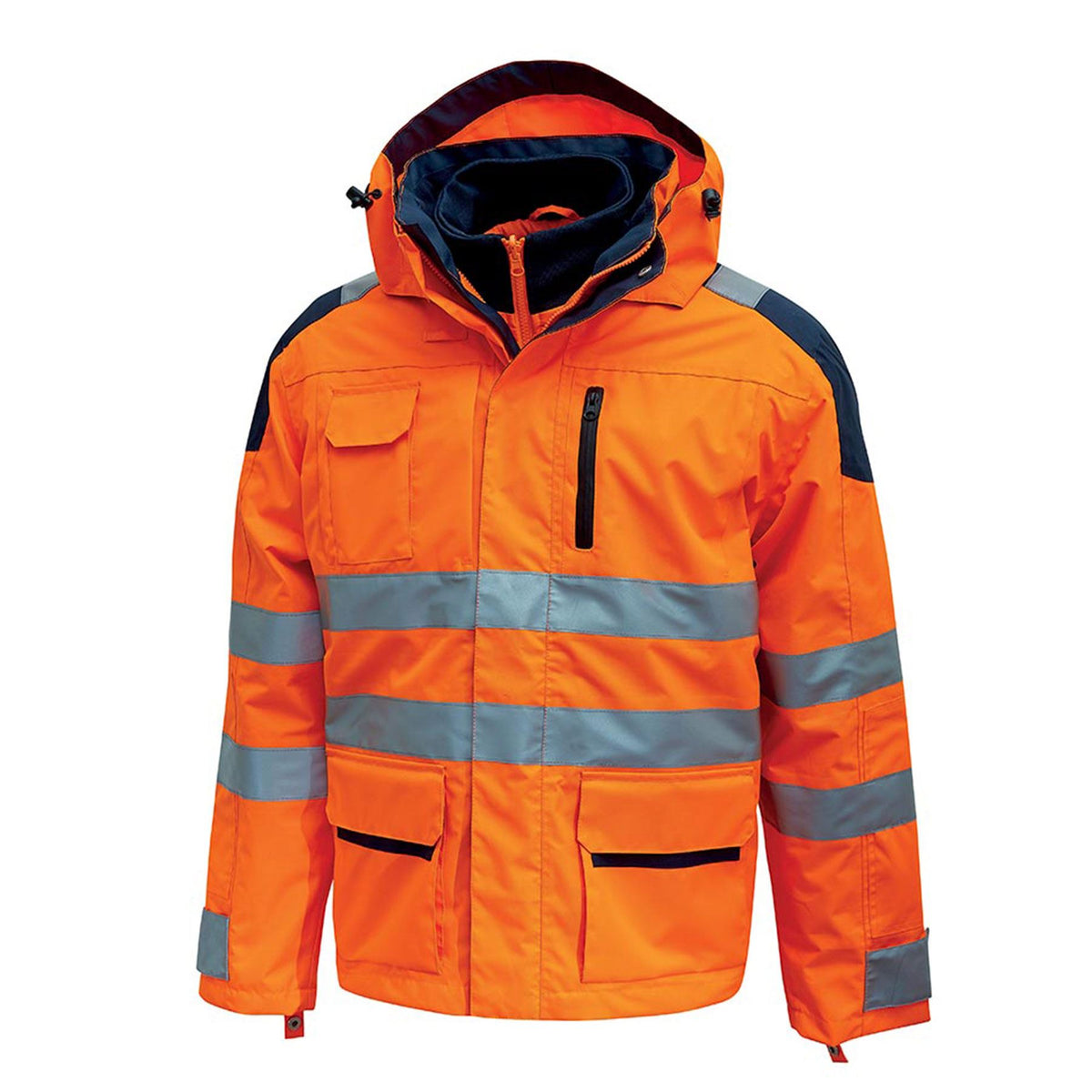 U-Power Backer Hi Vis Waterproof Work Jacket