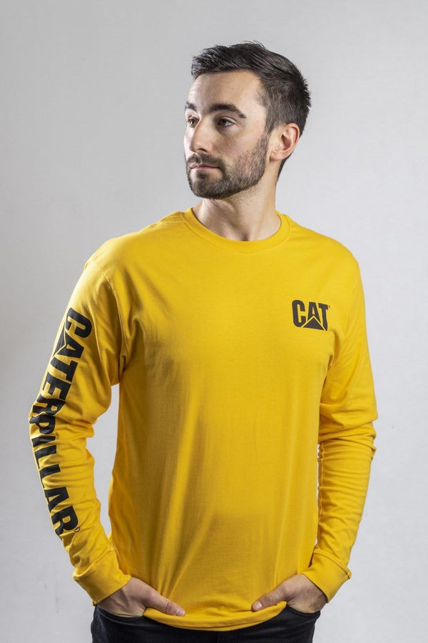 Caterpillar Trademark Banner Long Sleeve T-Shirt