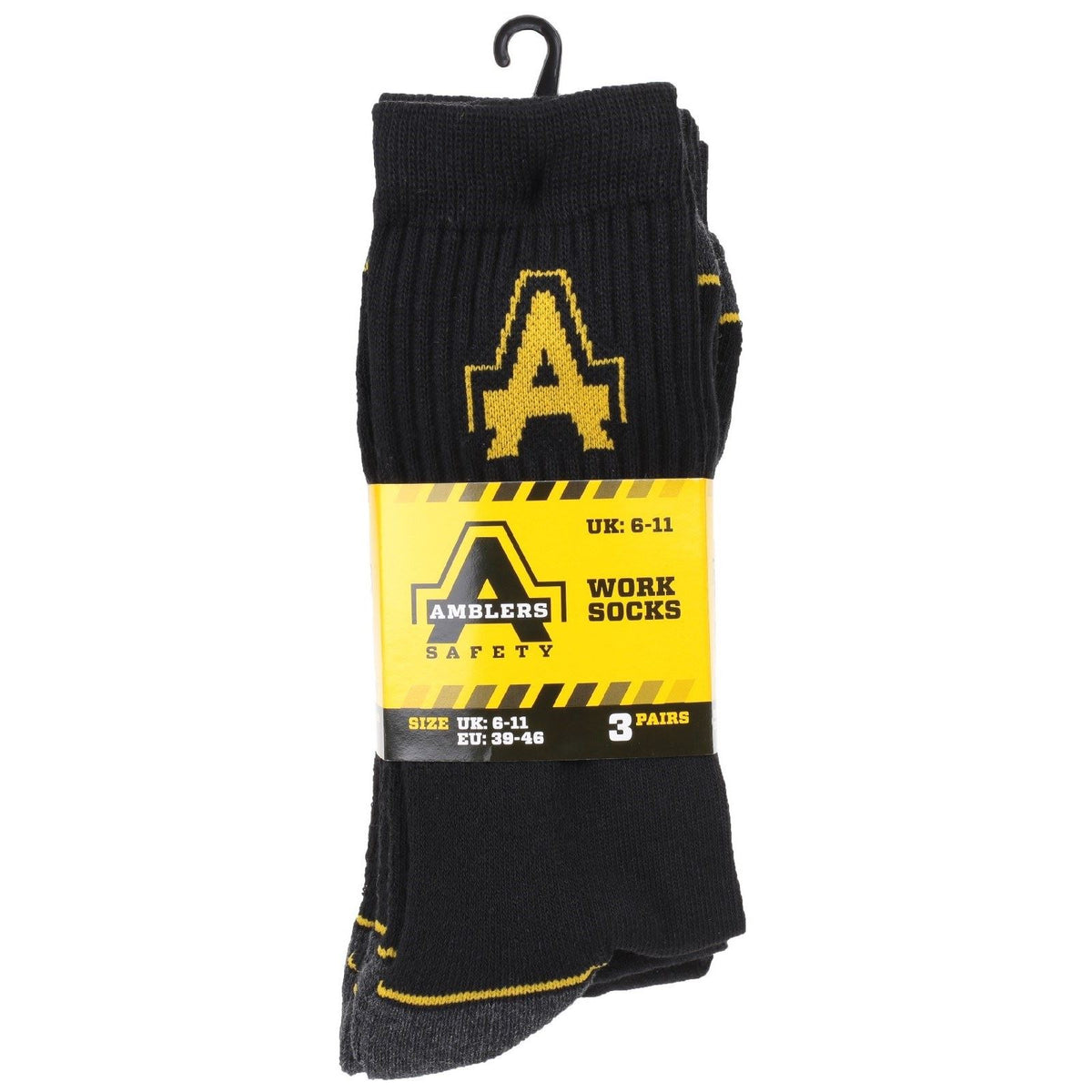 Amblers Safety Heavy Duty Work Socks 3 pack