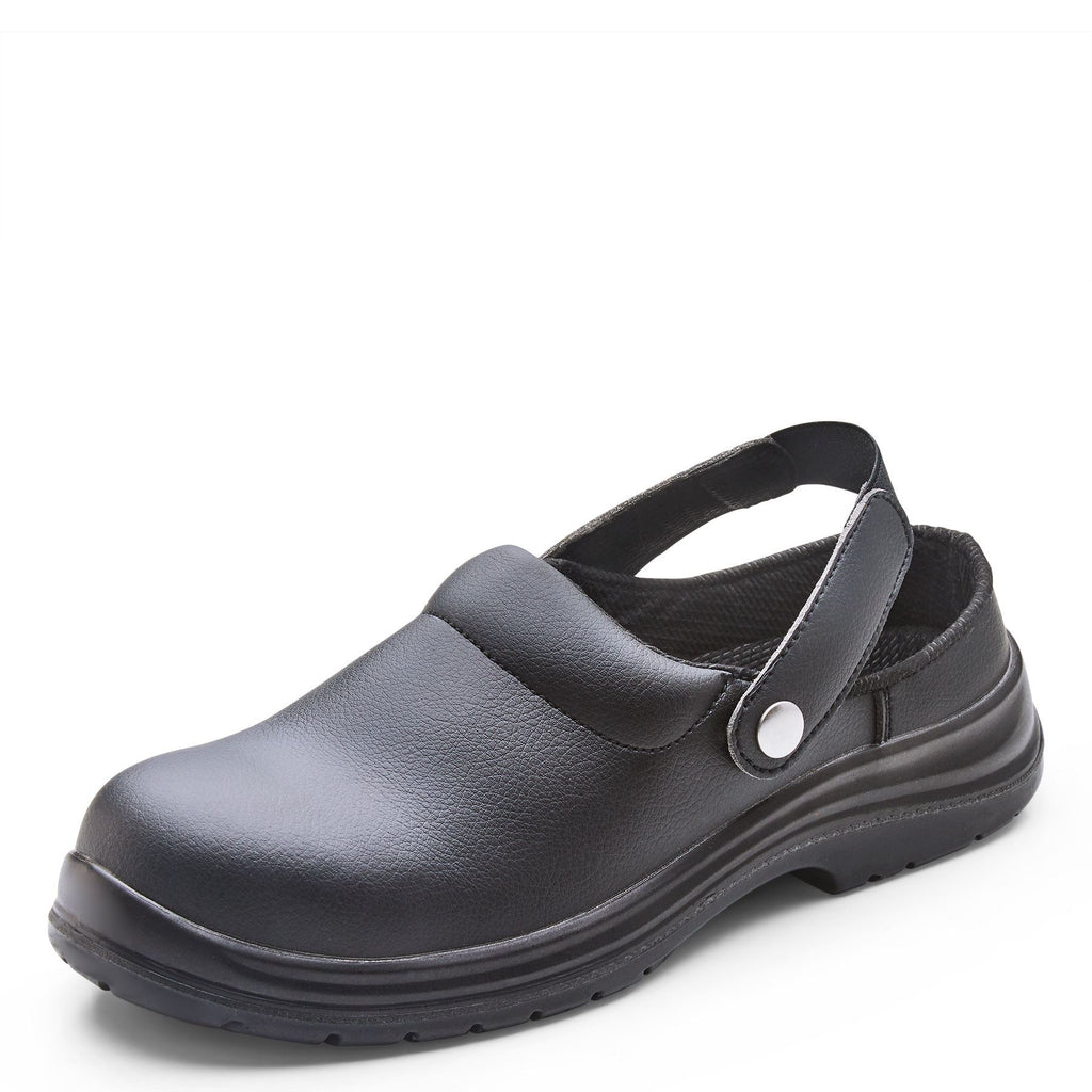 Beeswift Micro Fibre Black Slip On Safety Shoes